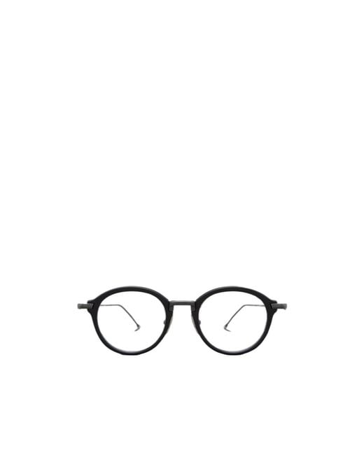 Thom Browne White Eyewear Round Frame Glasses for men