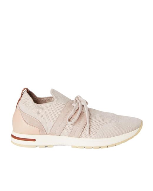 Loro Piana Pink Round-Head Sneakers