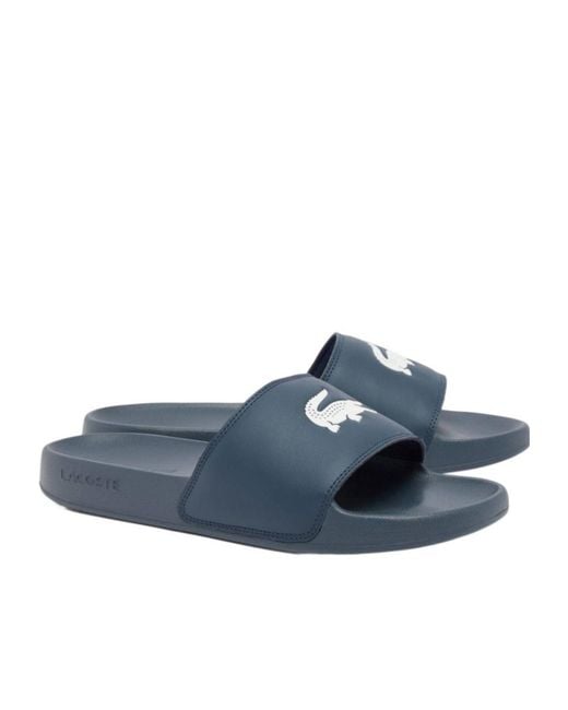 Lacoste Blue Serve Pool Slides for men