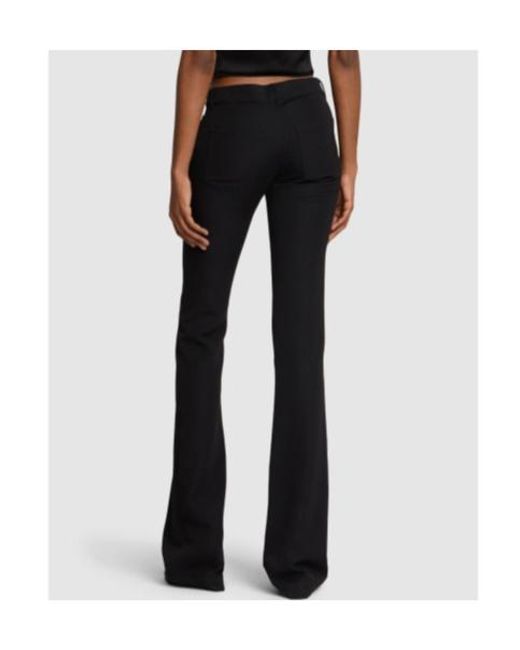 Balmain Black Logo Button Casual Pants
