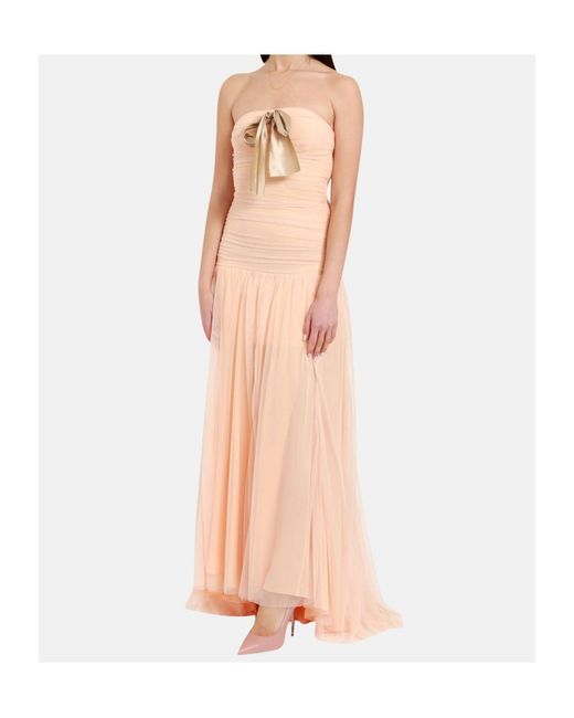 Aniye By Pink Bow Strapless Dress