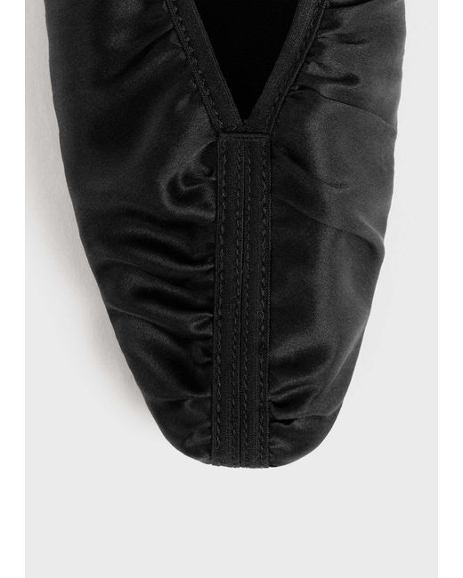 Totême Black Totême The Gathered Ballerina Flats