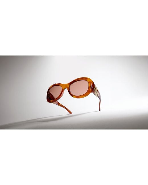 Gucci Pink Round Frame Sunglasses