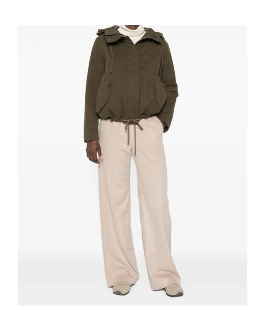 Herno Green Drawstring Hooded Down Jacket