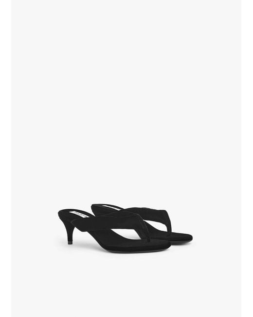 Alaïa Blue Alaïa Heeled Thong Mules