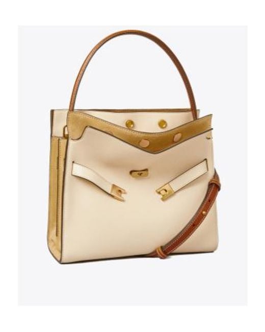 Tory Burch Natural Lee Radziwill Top Handle Bag