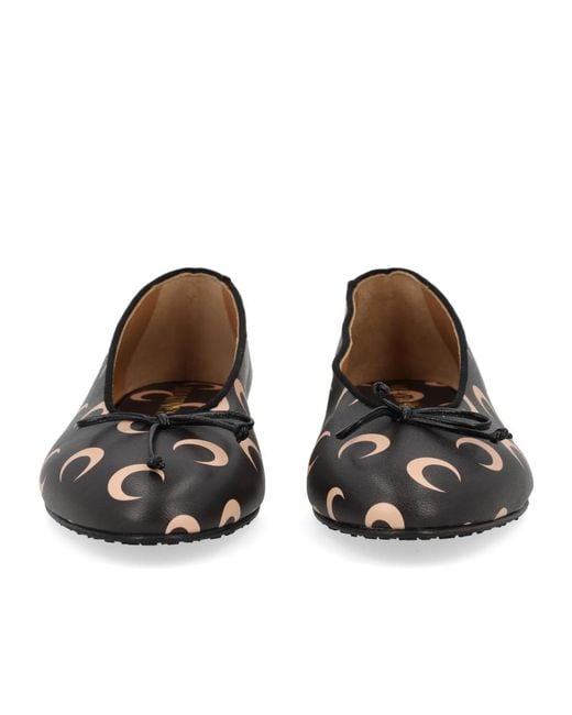 MARINE SERRE Black Bow Flats