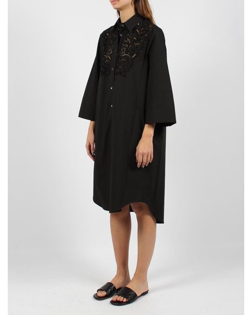 P.A.R.O.S.H. Black Midi Dress