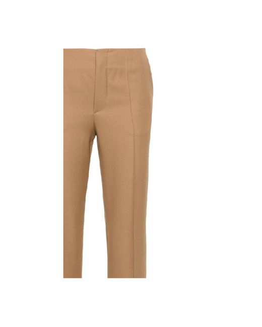 Chloé Natural Pleated Casual Pants