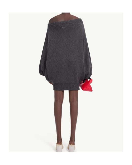 MM6 by Maison Margiela Black Knitted Dress