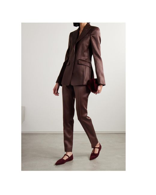 Gabriela Hearst Purple Zipper Tapered Pants