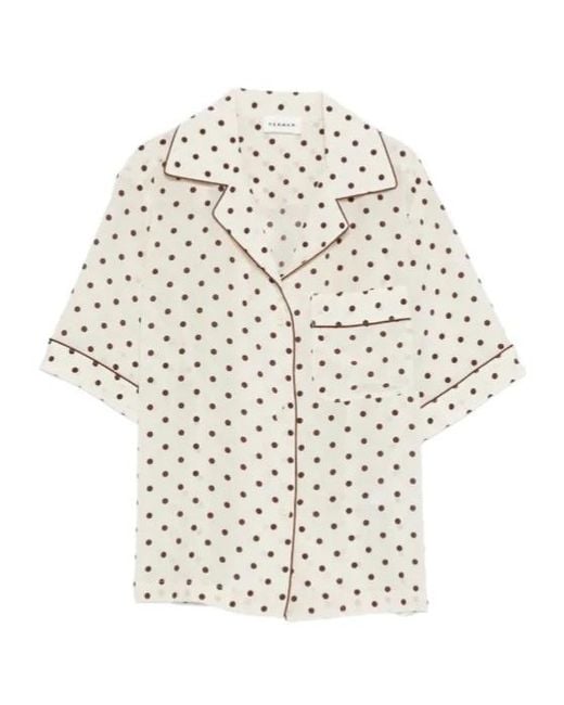 P.A.R.O.S.H. White Sbillo Polka-Dot Shirt