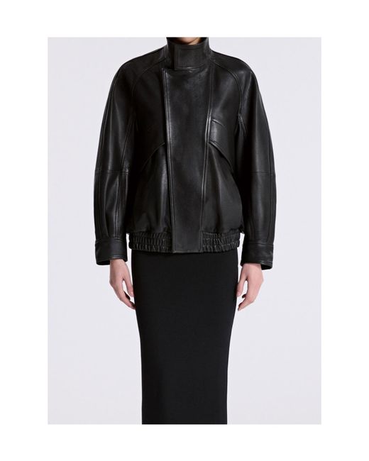 Nour Hammour Black Ariste Leather Jacket