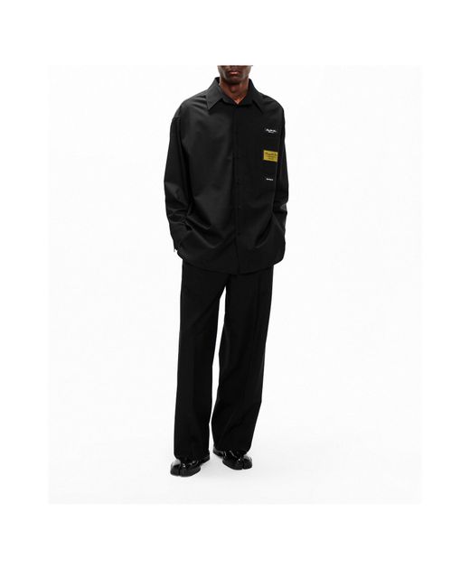 MM6 by Maison Margiela Black Classic Long Sleeve Shirt for men