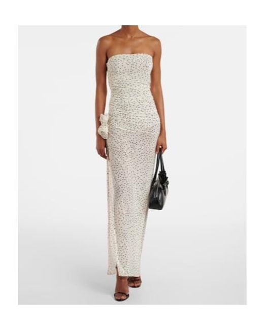 Magda Butrym White Floral Applique Dress