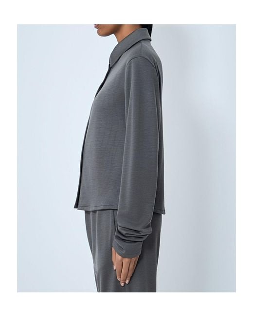 Rier Gray Mini Polar Buttoned Shirt
