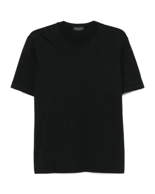 Roberto Collina Black Short-Sleeved T-Shirt for men