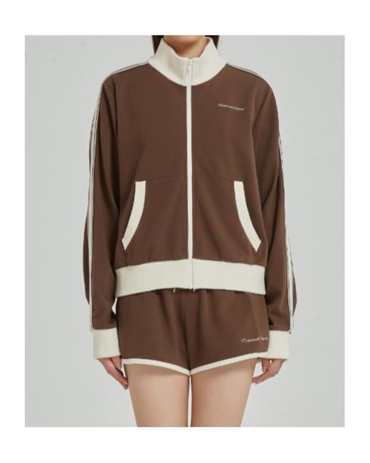 Marissa Chiara Brown Long-Sleeved Zip-Up Jacket