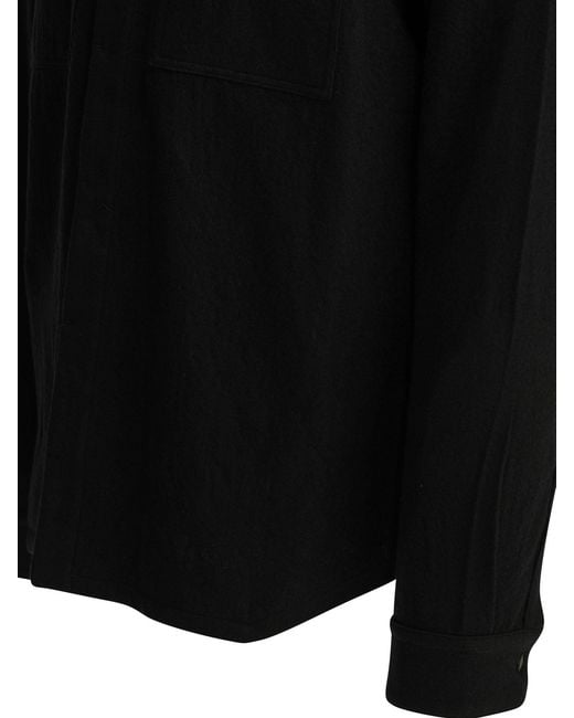 Rick Owens Black Flap-Pocket Shirt for men