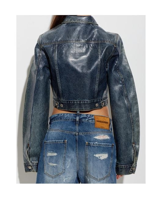 DSquared² Blue Long-Sleeve Denim Jacket
