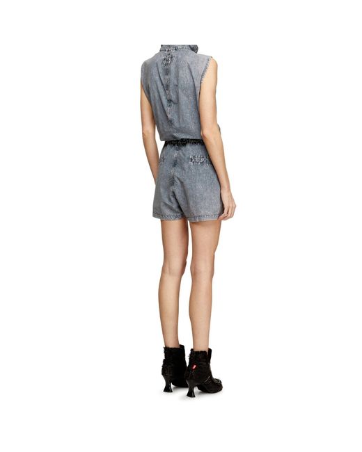 DIESEL Blue J-Annet Denim Sleeveless Jumpsuit