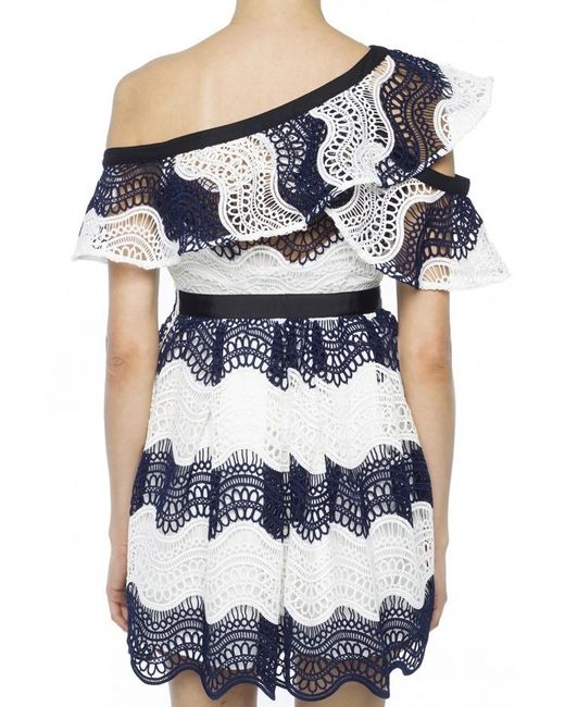 Self-Portrait Blue Lace Dress