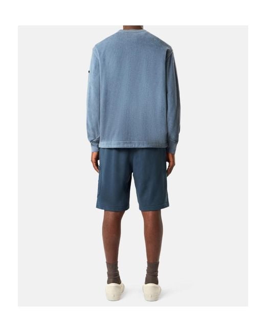 Stone Island Blue Regular-Fit Jogger Shorts With Cargo Pocket for men
