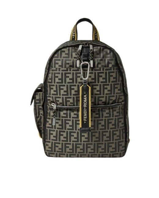 Fendi Gray Climb Backpack for men