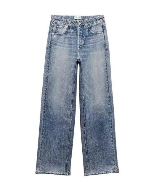Rag & Bone Blue Miramar Wide-Leg Pants