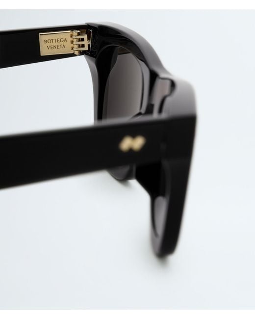 Bottega Veneta Black Dizzy Squared Sunglasses