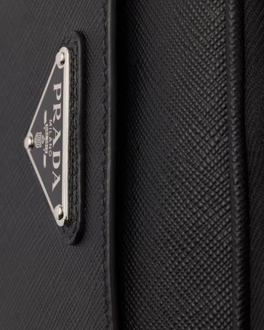 Prada Black Saffiano Leather Shoulder Bag for men