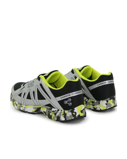 EA7 Green Logo Lace Up Casual Sports Shoes for men