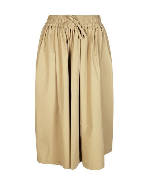 Save The Duck Natural Elasticated-Waist Midi Skirt
