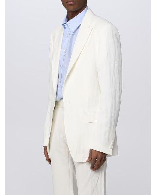 Etro White Single-Breasted Blazer for men