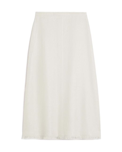 Max Mara White 'S Fiocchi A-Line Skirt