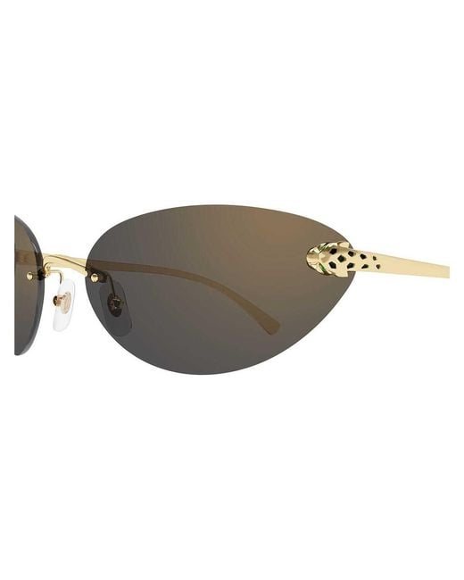 Cartier Multicolor Oval-Frame Rimless Sunglasses for men