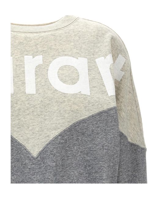 Isabel Marant Gray Isabel Marant Étoile Houston Logo Printed Crewneck Sweatshirt