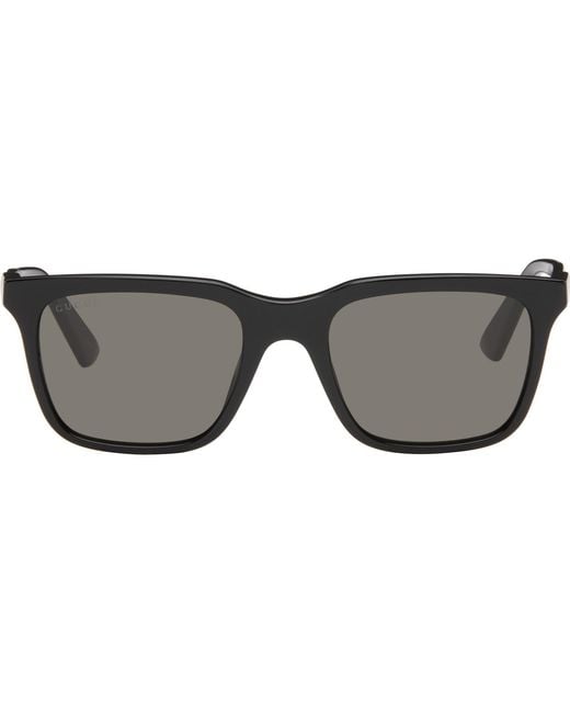Gucci Black Eyewear Rectangle Frame Sunglasses for men