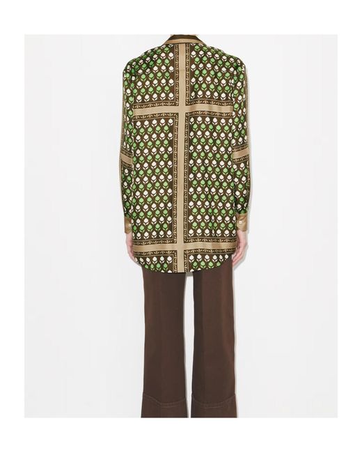 Tory Burch Green Twill Shirt