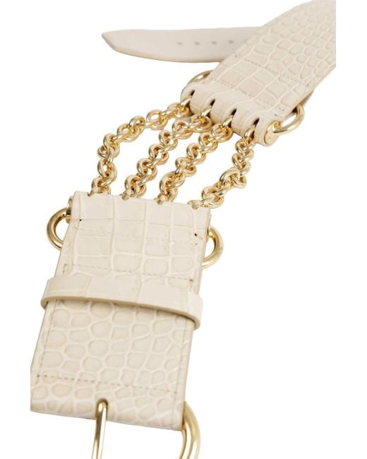 Chloé Metallic Camera Croc-Effect Chain Belt