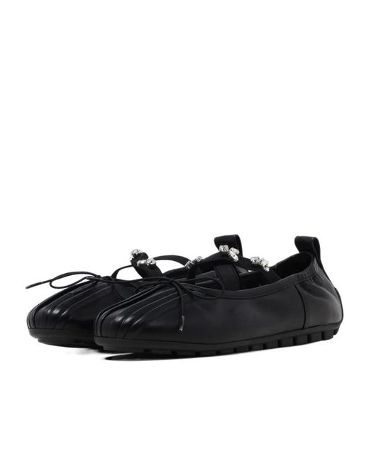 Simone Rocha Black Embellished Ballet Flats