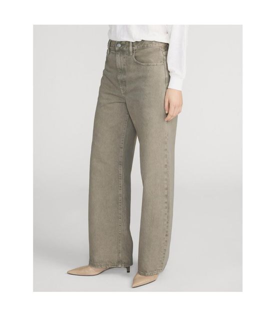 FRAME Gray Wide Leg Jeans