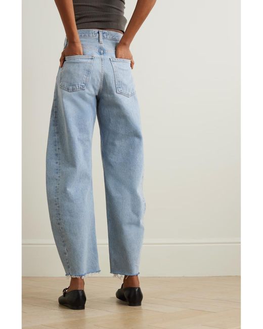 Agolde Blue High Waist Denim Trousers