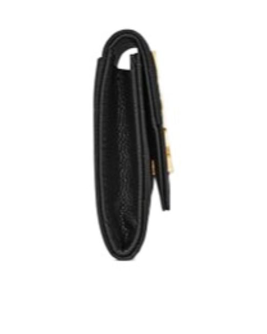 Saint Laurent Black Cassandre Matelassé Wallet