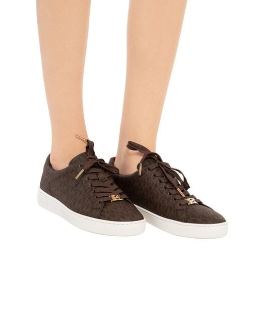 Michael Kors Brown Thick-Sole Casual Sneakers