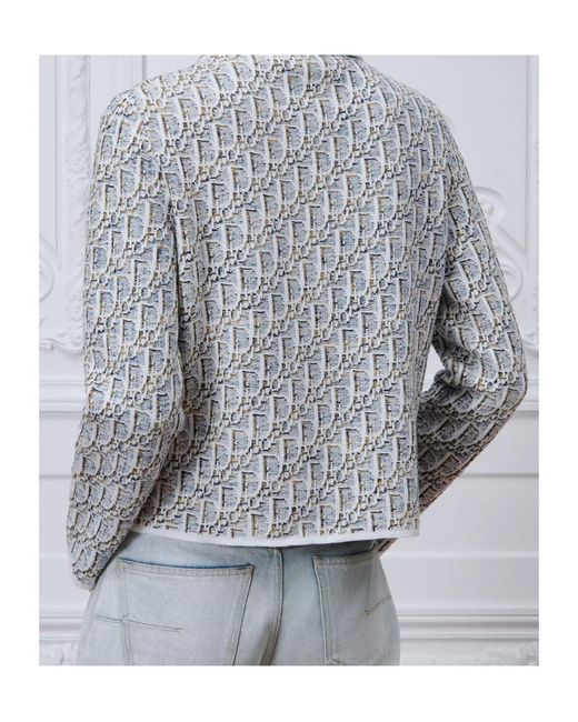 Dior Gray Long-Sleeve Casual Jacket