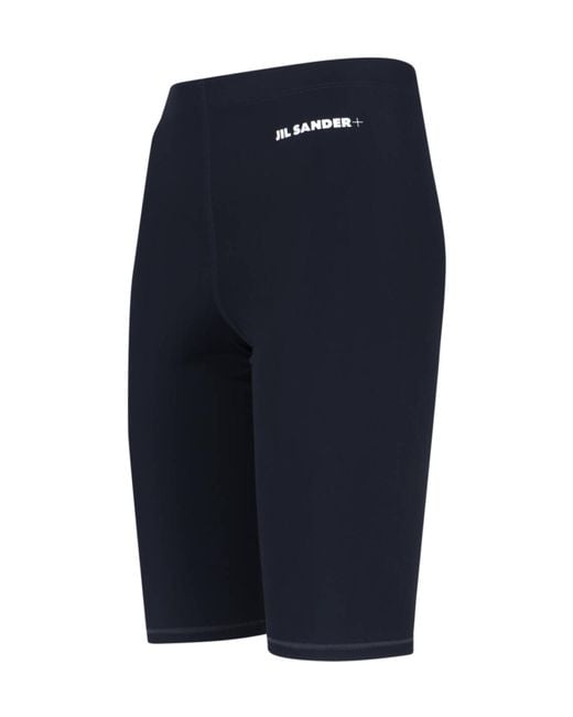 Jil Sander Blue Logo Printed Biker Shorts