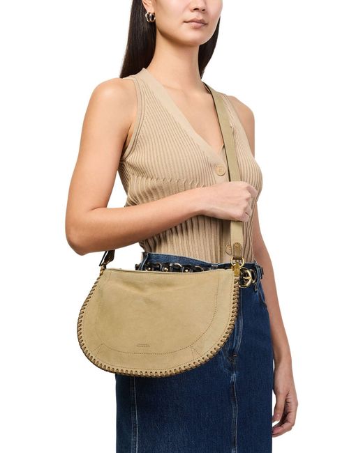 Isabel Marant White Oskan Soft Zipped Shoulder Bag