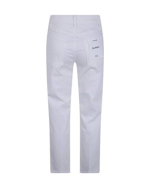 FRAME White Logo Patch Pants
