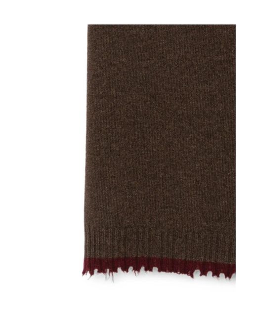Uma Wang Brown 'Plain Ws' Scarf for men